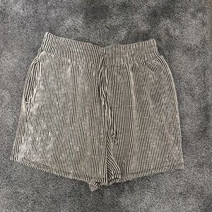 Striped Black and White Women's Shorts